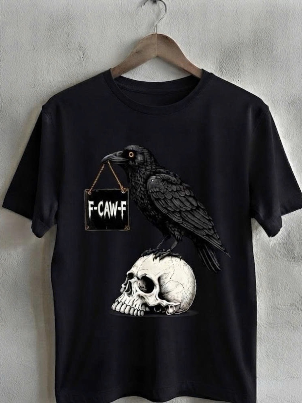 Funny Raven Skull Halloween Shirt